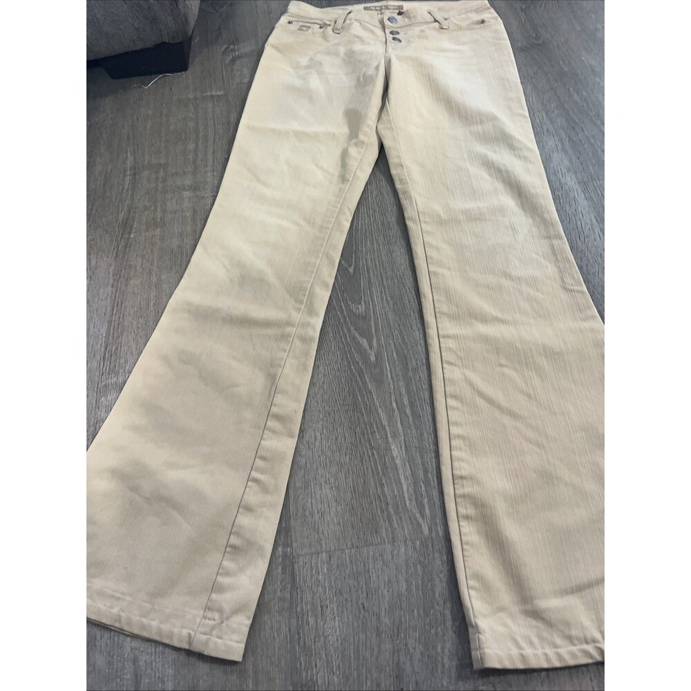 Vintage Y2K Bongo Low Rise Button Fly Flares Tan Twill Pants Boho Core Size 7